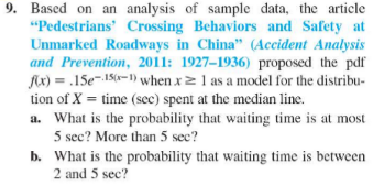 9 Based On An Analysis Of Sample Data The Article Pedestrians Crossing Behaviors And Safety At Unmarked Roadways In 1