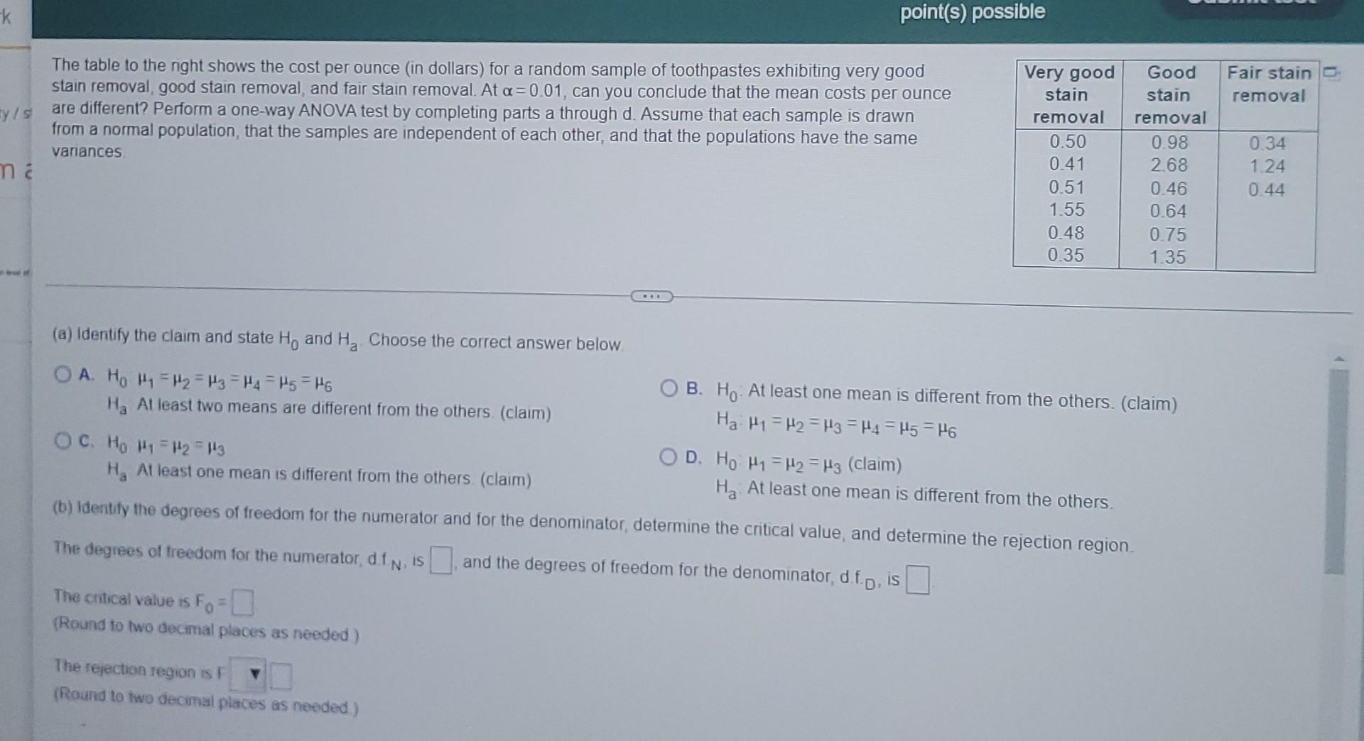 Test The Claim About The Differences Between Two Population Variances Of And Oz At The Given Level Of Significance A Usi 2