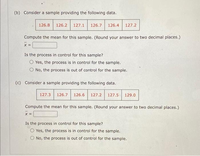Temperature Is Used To Measure The Output Of A Production Process When The Process Is In Control The Mean Of The Proces 2