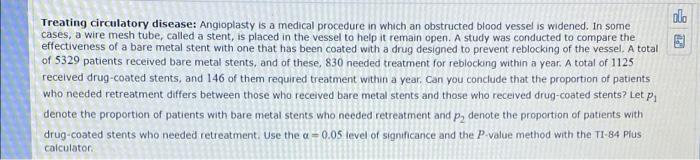 Ilo Treating Circulatory Disease Angioplasty Is A Medical Procedure In Which An Obstructed Blood Vessel Is Widened In 1