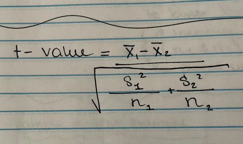 Can Someone Show Me How To Calculate A T Value Step By Step I Ve Been Calculating An Assignment For School However I K 1