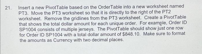 18 19 Make The Orders Data An Actual Excel Table Name The Table Ordertable Figure Sense One Way To Check Your Ans 4