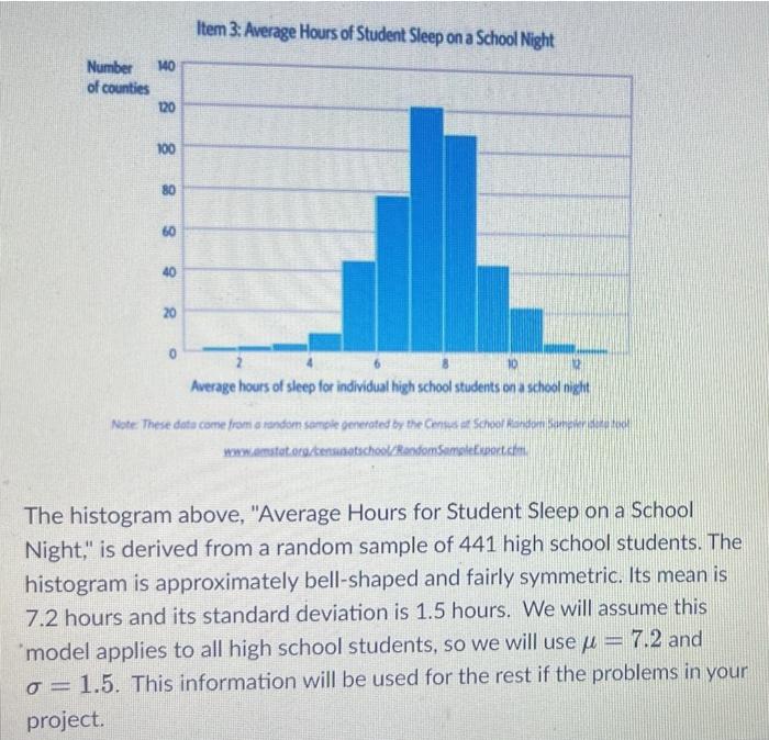 Item 3 Average Hours Of Student Sleep On A School Night 140 Number Of Counties 120 100 80 60 40 20 10 Average Hours Of 1