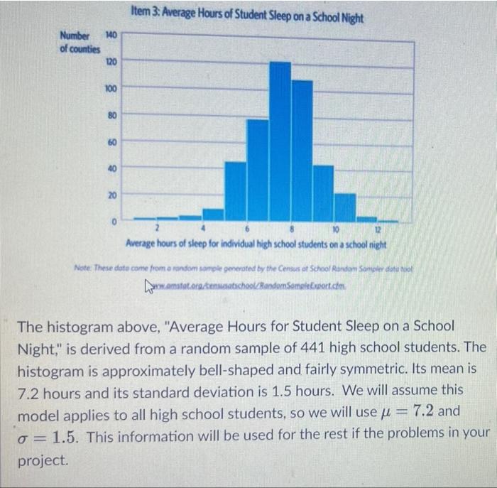 Item 3 Average Hours Of Student Sleep On A School Night Number 140 Of Counties 120 100 80 60 40 20 0 10 12 Average Hour 1