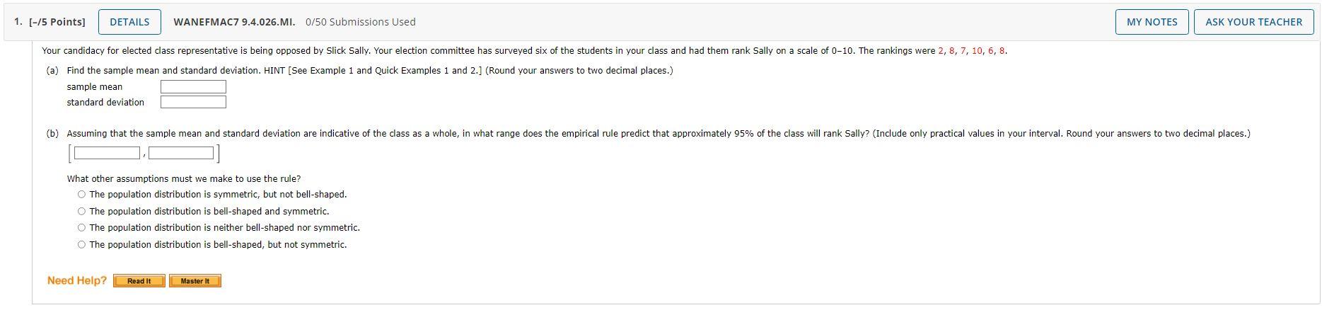 1 5 Points Details Wanefmac7 9 4 026 Mi 0 50 Submissions Used My Notes Ask Your Teacher Your Candidacy For Elected 1