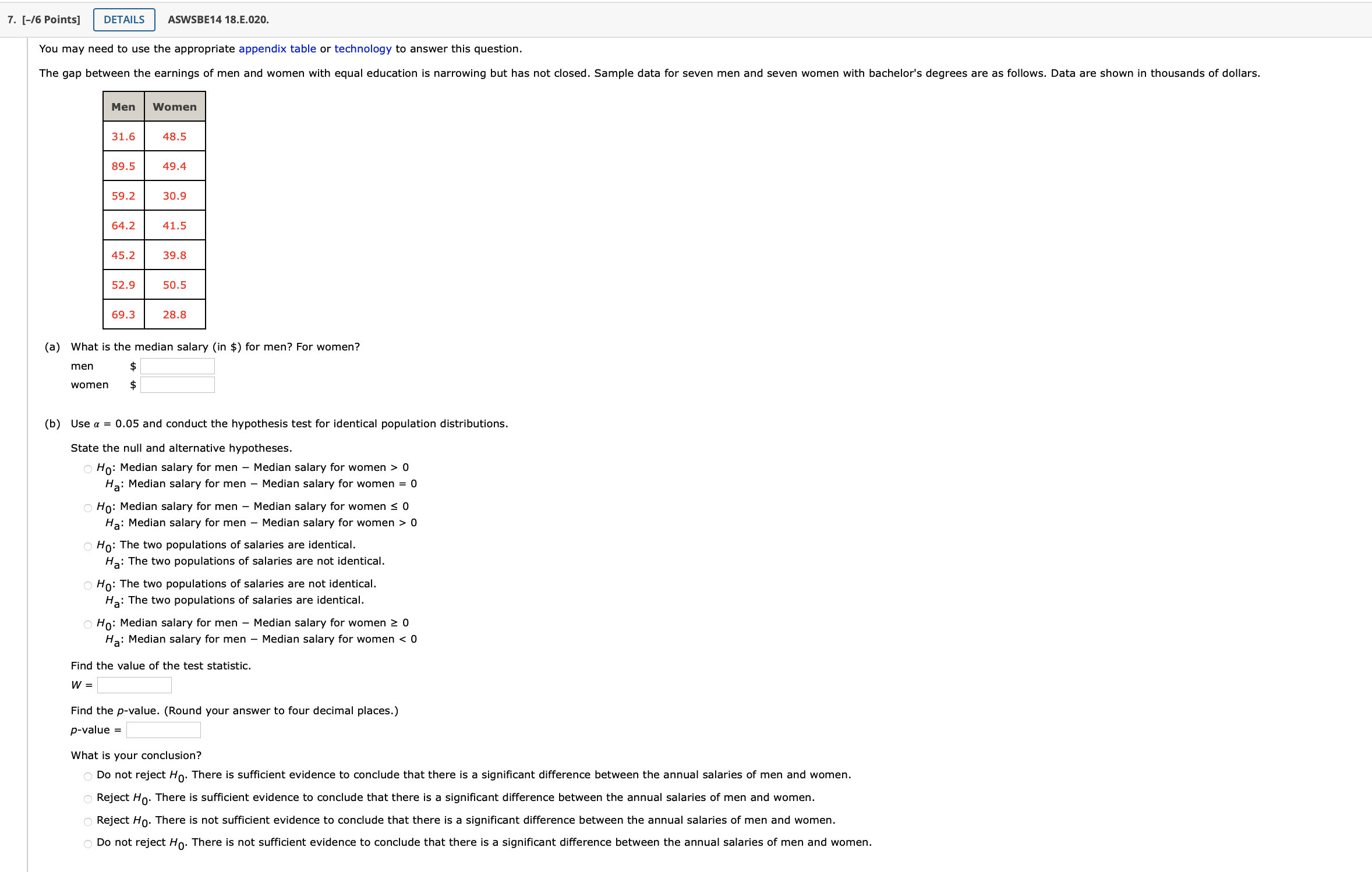 7 16 Points Details Aswsbe14 18 E 020 You May Need To Use The Appropriate Appendix Table Or Technology To Answer Th 1