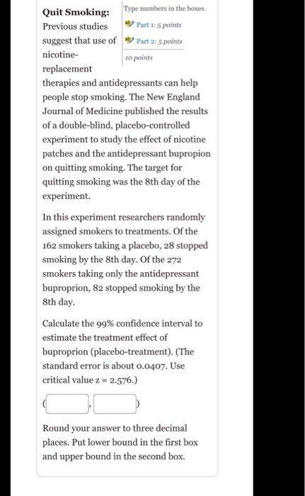 Quit Smoking Type Numbers In The Boxes Previous Studies Aby Part 1 5 Points Suggest That Use Of Part 2 5 Points Nico 1