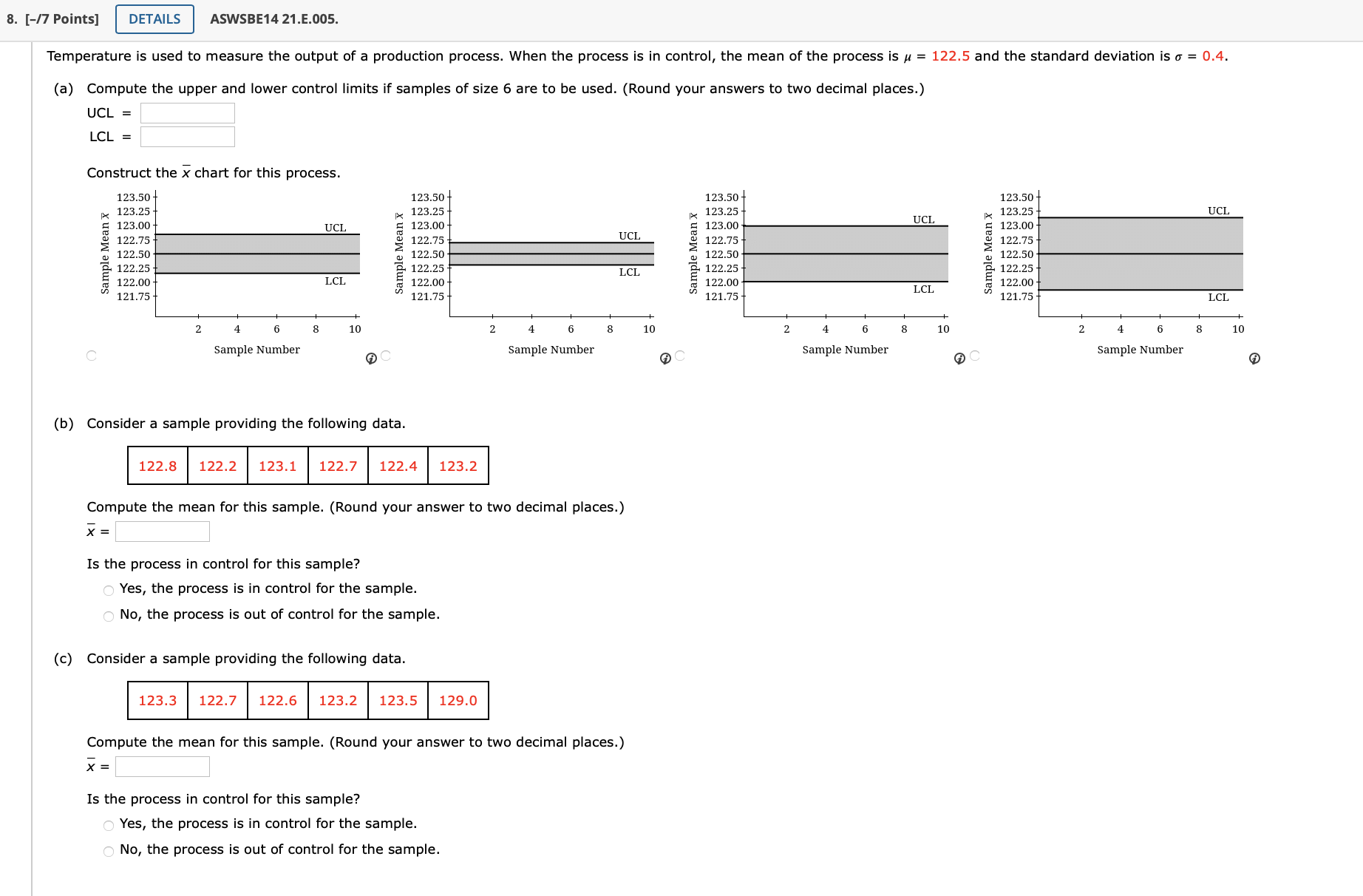 8 17 Points Details Aswsbe14 21 E 005 Temperature Is Used To Measure The Output Of A Production Process When The P 1
