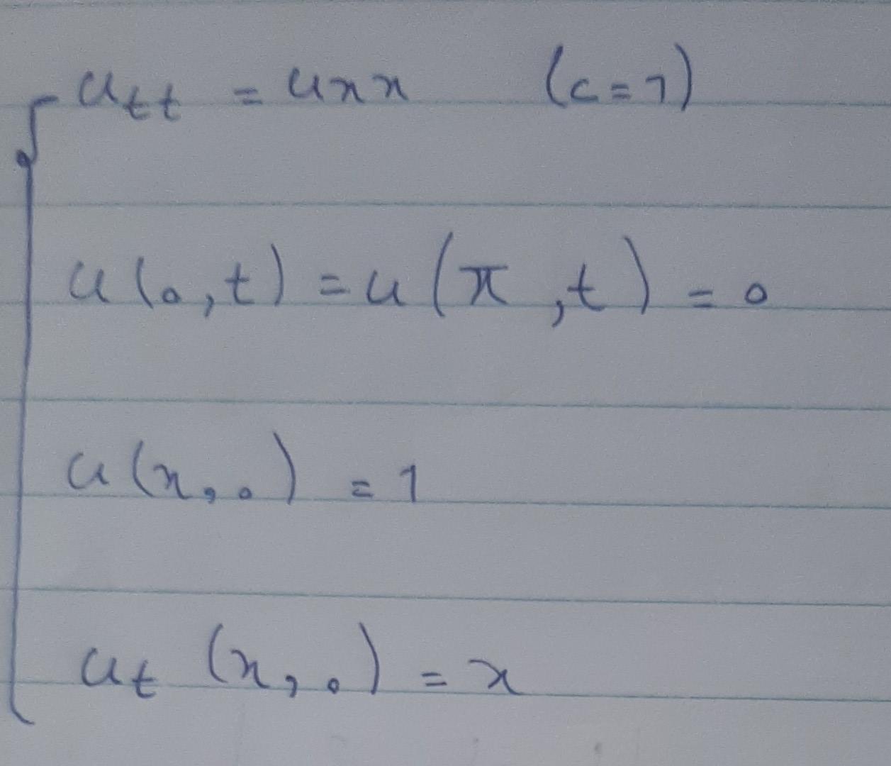 Solve The Following Wave Equation Step By Step Explain Each Step In Note For Me Pls 1