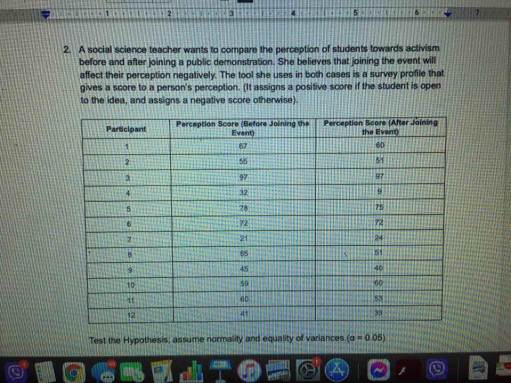 2 Winnitama Sille 6 2 A Social Science Teacher Wants To Compare The Perception Of Students Towards Activism Before And 1