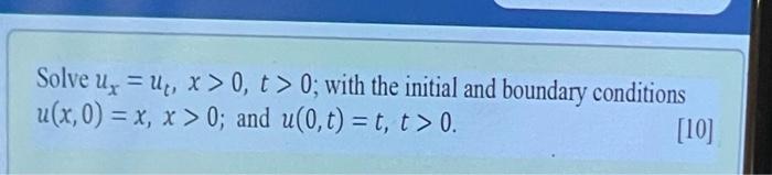 Solve Uz U X 0 T 0 With The Initial And Boundary Conditions U X 0 X X 0 And U 0 T T T 0 10 1