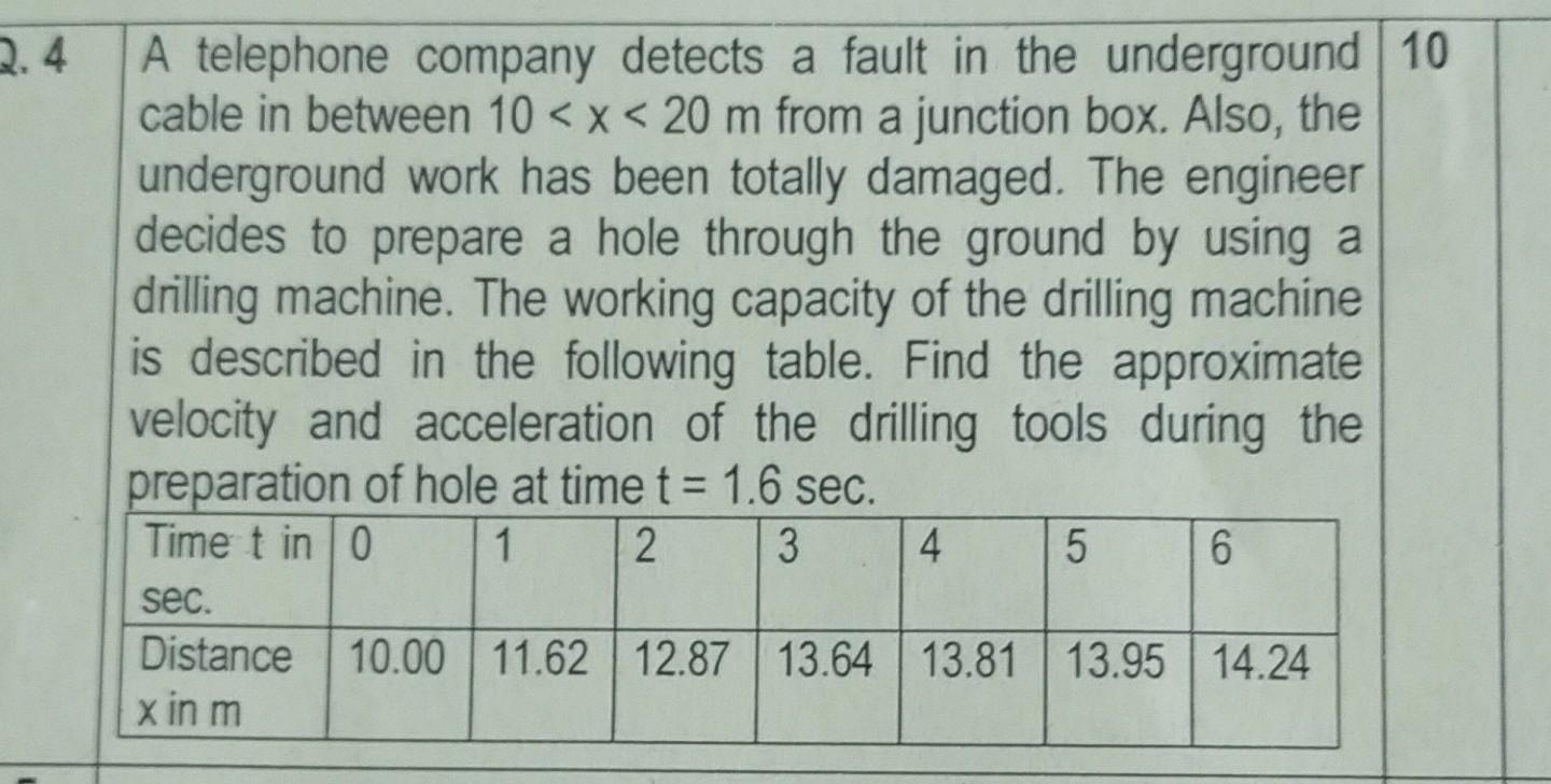 2 4 A Telephone Company Detects A Fault In The Underground 10 Cable In Between 10 X 20 M From A Junction Box Also 1