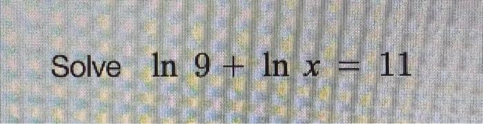 Solve In 9 In X 11 1