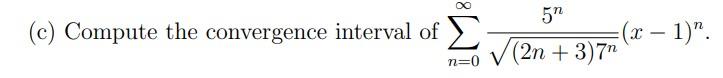 C Compute The Convergence Interval Of X 1 2n 3871 N 0 1