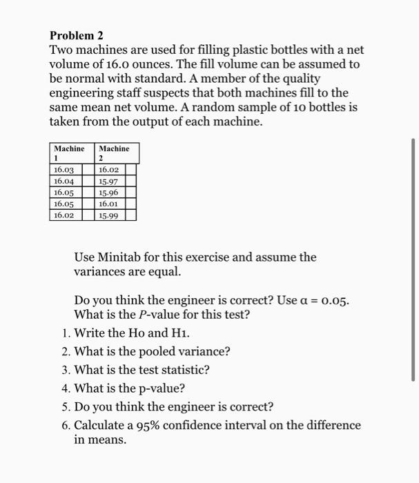 Problem 1 Consider The Hypothesis Test H Against H 4 Uz Suppose That Sample Sizes N 10 And N2 15 And Sample 2