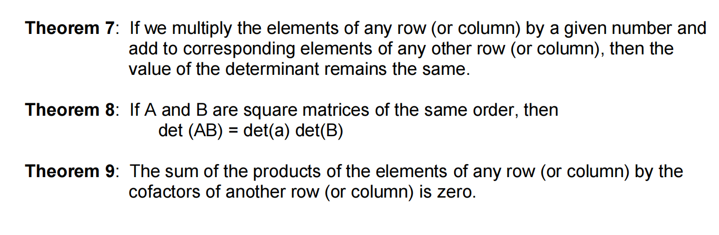 Prove Each Theorem Using 3x3 Determinant 1