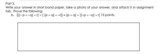 Part 3 Write Your Answer In Short Bond Paper Take A Photo Of Your Answer And Attach It In Assignment Tab Prove The Fo 1