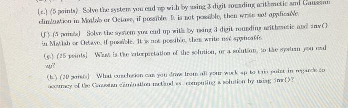 4 50 Points Find An Example Of An Application Of Linear Algebra That Concerns Solving A Linear System Of 3 Equations 2