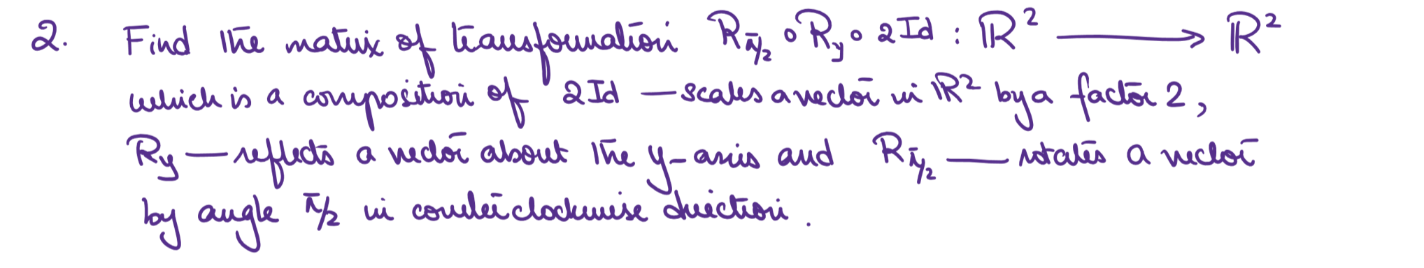 2 2 2 Te R2 Scales A Vector In Ir Find The Matus Of Transformatori Radyo Ryo 2 Id R Rape Which Is A Composition 1