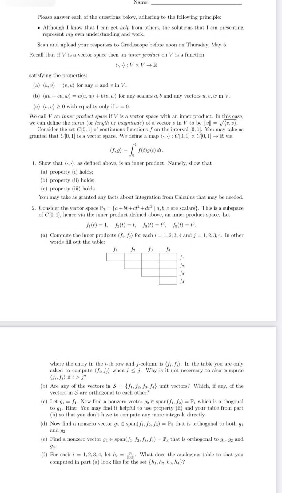 Name Please Answer Each Of The Questions Below Adhering To The Following Principle Although I Know That I Can Get H 1
