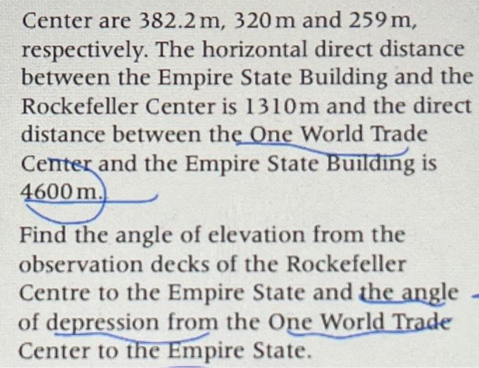 5 In New York City The Heights Of The Obser Vatories Of The One World Trade Centre The Empire State Building And The 2