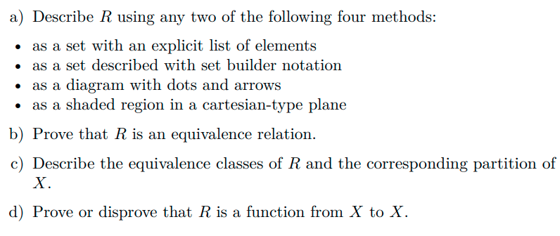 Problem 3 Let X Be The Set Of Names Of The Integers From Zero To Nine So That X Zero One Two Nine Let R Be 2