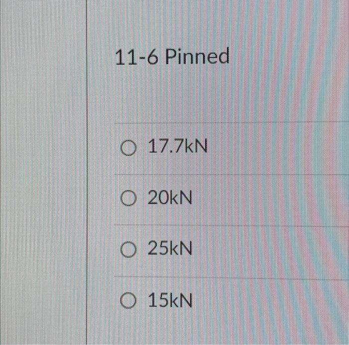 Problems 11 1 11 11 11 2 11 3 11 4 Determine The Critical Load For A Pinned End Col Umn Made Of A Circular Bar Of 4
