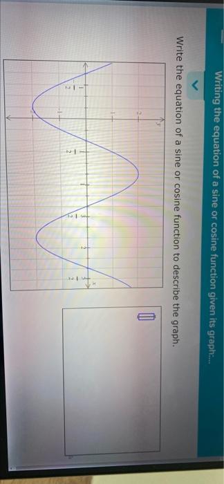 Writing The Equation Of A Sine Or Cosine Function Given Its Graph Write The Equation Of A Sine Or Cosine Function T 1