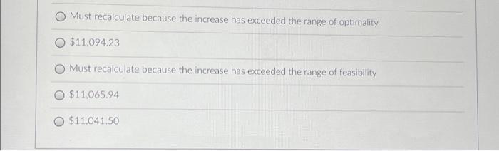 Using The Sensitivity Output Below If The Rhs Of Space Increases To 2090 What Is The New Objective Function Value Var 2