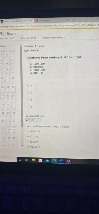 Co Cystate Brightspace Com D M Qtinget Start Frame Ntou 2255617 Final Exam Me 100 00 Timeo Midddemo Alimet Question 11 P 1
