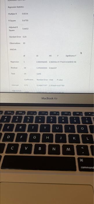 3 13 Pts A College Admissions Office High School Gpa To Predict What Gpa A Student Is Expected To Incoge Using The Repen 2