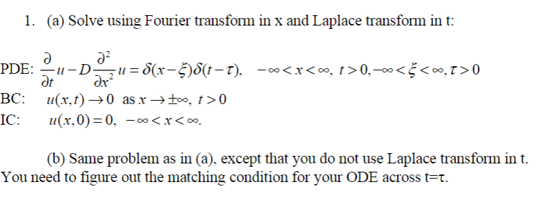 Methods Partial Differential Equations Problem Please Help 1