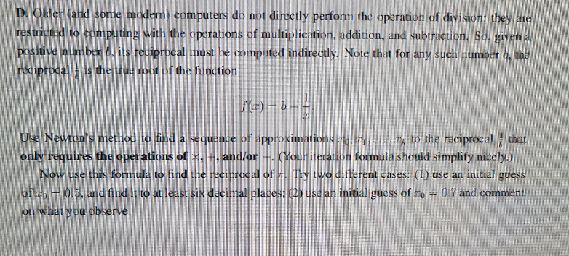 Newton Method Can You Help Me With His Problem Thanks In Advance 1