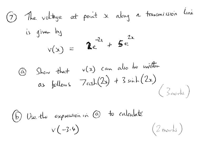 A Transmission Lina 7 6 The Voltage At Point X Along Is Given By 31 2 22 56 A Show That V X Can Also Be Written As 1