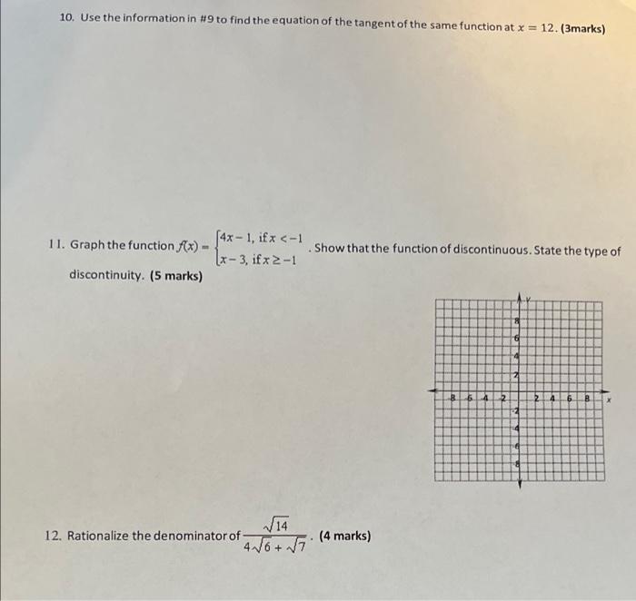 Short Answer 3x 8 6 Determine Lim Lim 4x 12 If It Exists Explain And Show The Right And Left Hand Limit 4 Ma 2