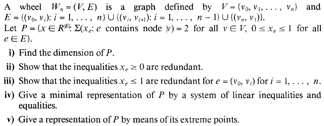 A Wheel Wn V E Is A Graph Defined By V Vo V1 Vn And E Vo Vi I 1 N U Vi Vitl I 1 1