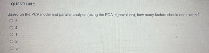 Based On The Eigenvalues I E Kaiser Guttman Rule From The Pca Model How Many Factors Should One Extract 0 1 O2 O4 2