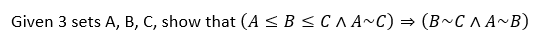 Given 3 Sets A B C Show That Asb Scaa C B C Aab 1