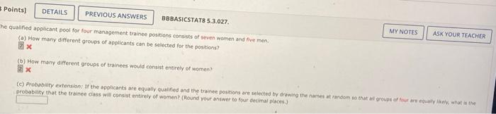 Compute The Following A P6 2 B C6 2 C P12 12 D C13 13 7 1 5 Points Details Previous Answers Bbbasicsta 3