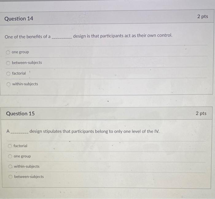 2 Pts Question 12 The Best Way That Dr Hernandez Could Run Her Study To Avoid Unintentional Influence From The Particip 2