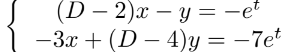Solve The Next Linear System Of Differential Equations By Elimination 1