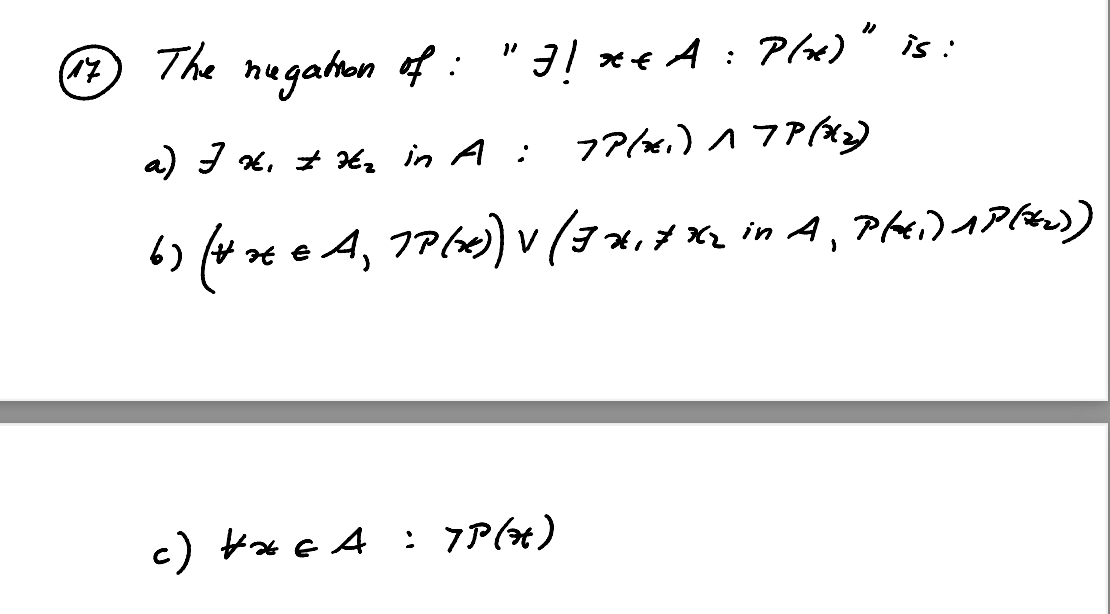 The Negation Of F A P6x Is 5 A 7 X I Ez In A 776 1 726 6 4 6a 776 V 7 In A Phi 1p 4 1