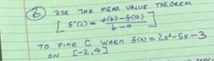 25e The Mean Value Theorem 5 C 4 B F 0 Pino C When 65 2x Sx 3 2 4 To 1