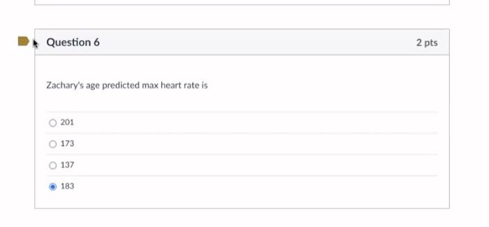 Question 1 3 Pts How Many Risk Factors For The Development Of Cvd Does Zachary Have 3 O 1 Question 2 3 Pts What Is Za 5