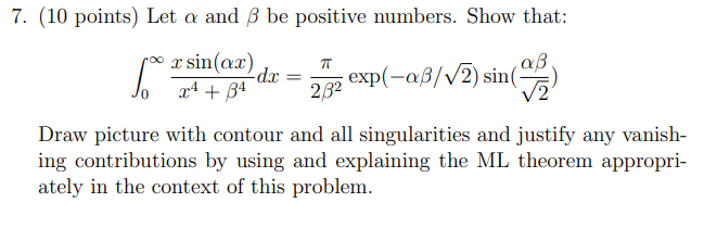 7 10 Points Let A And Ss Be Positive Numbers Show That Poor Sin Ax T Dc 24 34 282 V2 Exp Ab V2 Sincerely 1