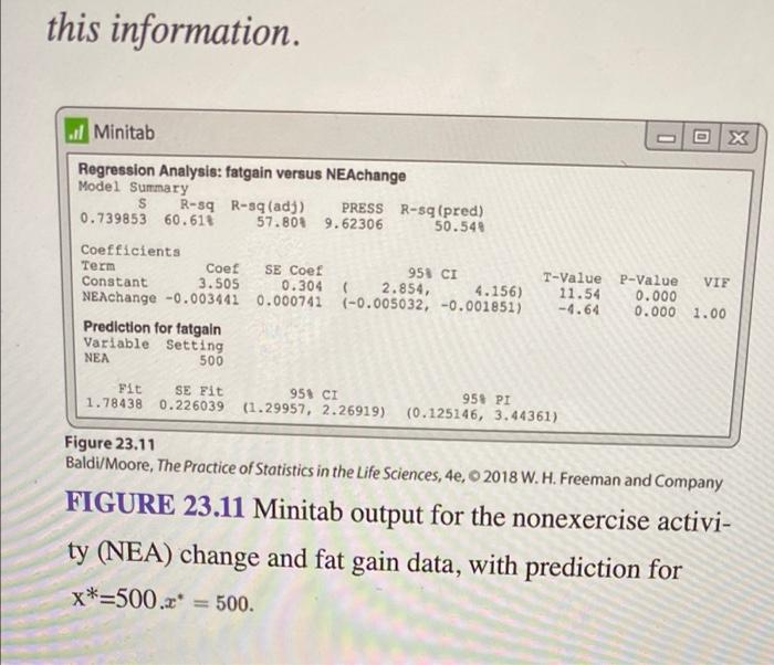1 Our First Example Of Regression Example 4 1 Page 94 Presented Data Showing That People Who Increased Their Nonexerc 2