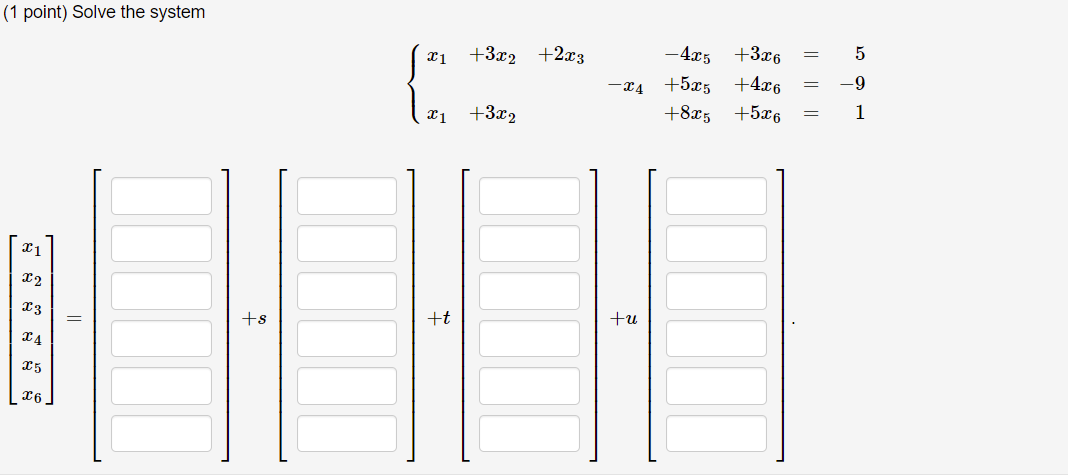 1 Point Solve The System 1 1 3 42 2 23 5 24 4x5 386 5 25 436 835 5 76 9 21 3 22 1 11 12 13 Ts T Tu 1