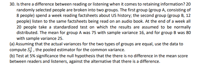 30 Is There A Difference Between Reading Or Listening When It Comes To Retaining Information 20 Randomly Selected Peop 1