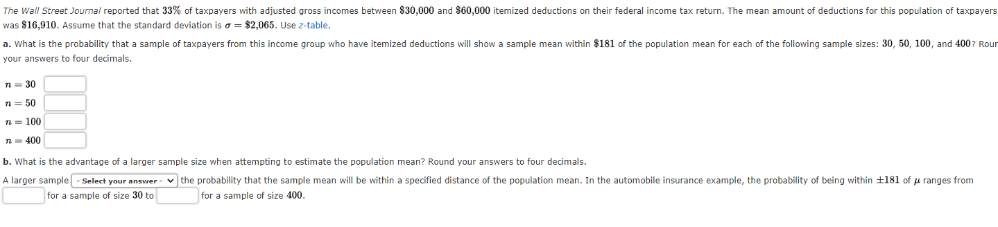 The Wall Street Journal Reported That 33 Of Taxpayers With Adjusted Gross Incomes Between 30 000 And 60 000 Itemized 1