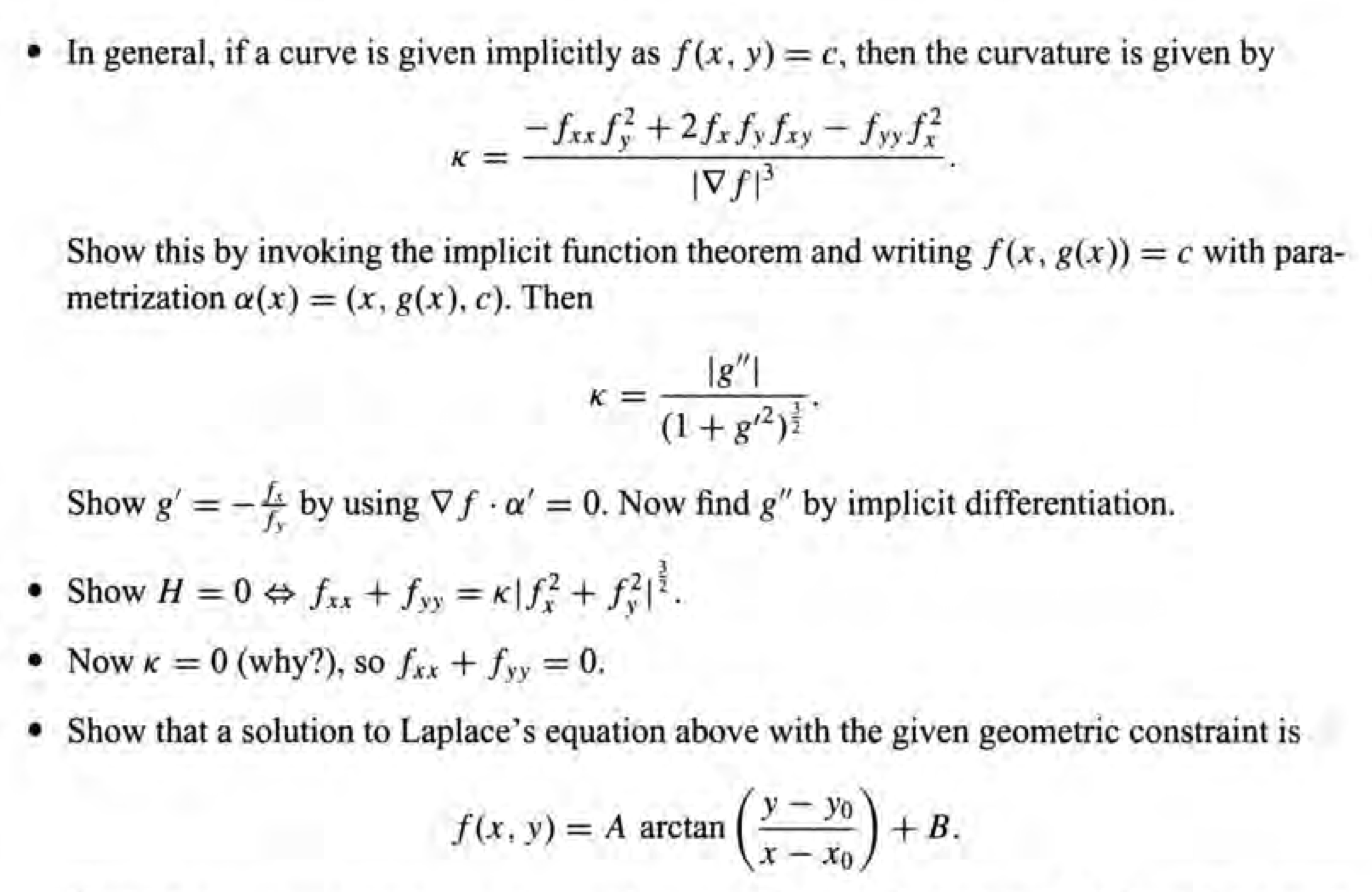 Exercise 4 2 4 Suppose We Require The Geometric Condition That Every Level Curve F X Y 0 Be A Line What Types Of M 2